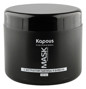 Kapous Питательная вос-ая маска для волос с экстрактом пшеницы и бамбука  500 мл Professional