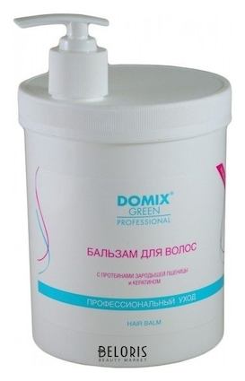 Domix бальзам для волос с протеинами зародышей пшеницы и кератином 1л. (банка) 109330